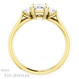Emerald Cut Forever Brilliant Moissanite Engagement Ring #GTJ1066-emerald-fb-y