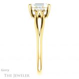 Emerald Cut Forever Brilliant Moissanite Engagement Ring #GTJ1066-emerald-fb-y