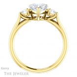 Heart Shaped Forever One Moissanite Engagement Ring #GTJ1066-heart-fb-y 2 Heart Shaped Forever Brilliant Moissanite Engagement Ring #GTJ1066-heart-fb-y