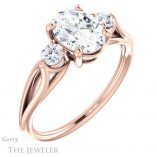 Oval Shaped Forever One Moissanite Engagement Ring #GTJ1066-oval-fo-r 4 Oval Shaped Forever One Moissanite Engagement Ring #GTJ1066-oval-fo-r