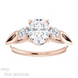 Oval Shaped Forever One Moissanite Engagement Ring #GTJ1066-oval-fo-r 1 Oval Shaped Forever One Moissanite Engagement Ring #GTJ1066-oval-fo-r