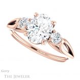 Oval Shaped Forever One Moissanite Engagement Ring #GTJ1066-oval-fo-r 5 Oval Shaped Forever One Moissanite Engagement Ring #GTJ1066-oval-fo-r