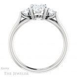 Oval Shaped Forever One Moissanite Engagement Ring #GTJ1066-oval-fo-w