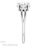 Oval Shaped Forever One Moissanite Engagement Ring #GTJ1066-oval-fo-w