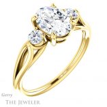 Oval Shaped Forever One Moissanite Engagement Ring #GTJ1066-oval-fo-y 4 Oval Shaped Forever One Moissanite Engagement Ring #GTJ1066-oval-fo-y