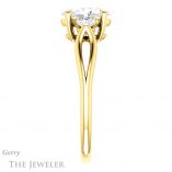 Oval Shaped Forever One Moissanite Engagement Ring #GTJ1066-oval-fo-y 3 Oval Shaped Forever One Moissanite Engagement Ring #GTJ1066-oval-fo-y