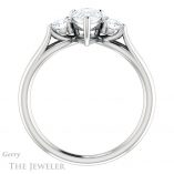 Pear Shaped Forever One Moissanite Engagement Ring #GTJ1066-pear-fb-w 2 Pear Shaped Forever Brilliant Moissanite Engagement Ring #GTJ1066-pear-fb-w