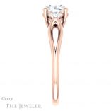 Round Cut Forever One Moissanite Engagement Ring #GTJ1066-round-fo-r