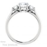 Round Cut Forever One Moissanite Engagement Ring #GTJ1066-round-fo-w 2 Round Cut Forever One Moissanite Engagement Ring #GTJ1066-round-fo-w