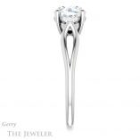Round Cut Forever One Moissanite Engagement Ring #GTJ1066-round-fo-w 3 Round Cut Forever One Moissanite Engagement Ring #GTJ1066-round-fo-w