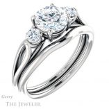 Round Cut Forever One Moissanite Engagement Ring #GTJ1066-round-fo-w 6 Round Cut Forever One Moissanite Engagement Ring #GTJ1066-round-fo-w