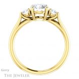 Round Cut Forever One Moissanite Engagement Ring #GTJ1066-round-fo-y