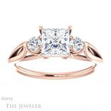Princess Cut Forever One Moissanite Engagement Ring #GTJ1066-square-fo-r