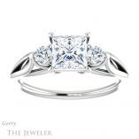 Princess Cut Forever One Moissanite Engagement Ring #GTJ1066-square-fo-w