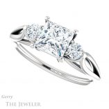 Princess Cut Forever One Moissanite Engagement Ring #GTJ1066-square-fo-w