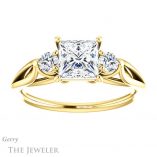 Princess Cut Forever One Moissanite Engagement Ring #GTJ1066-square-fo-y