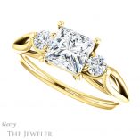 Princess Cut Forever One Moissanite Engagement Ring #GTJ1066-square-fo-y