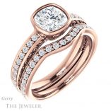 Cushion Cut Forever One Moissanite Engagement Ring #GTJ1067-cushion-fo-r