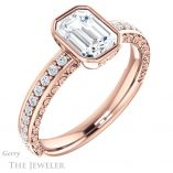Emerald Cut Forever One Moissanite Engagement Ring #GTJ1067-emerald-fb-r 4 Emerald Cut Forever Brilliant Moissanite Engagement Ring #GTJ1067-emerald-fb-r
