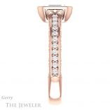 Emerald Cut Forever One Moissanite Engagement Ring #GTJ1067-emerald-fb-r 3 Emerald Cut Forever Brilliant Moissanite Engagement Ring #GTJ1067-emerald-fb-r