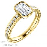 Emerald Cut Forever Brilliant Moissanite Engagement Ring #GTJ1067-emerald-fb-y