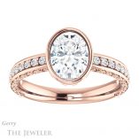 Oval Shaped Forever One Moissanite Engagement Ring #GTJ1067-oval-fo-r 1 Oval Shaped Forever One Moissanite Engagement Ring #GTJ1067-oval-fo-r
