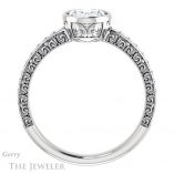 Oval Shaped Forever One Moissanite Engagement Ring #GTJ1067-oval-fo-w 2 Oval Shaped Forever One Moissanite Engagement Ring #GTJ1067-oval-fo-w
