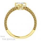 Oval Shaped Forever One Moissanite Engagement Ring #GTJ1067-oval-fo-y