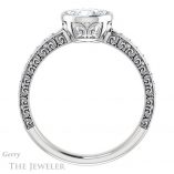 Round Cut Forever One Moissanite Engagement Ring #GTJ1067-round-fo-w