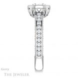 Round Cut Forever One Moissanite Engagement Ring #GTJ1067-round-fo-w