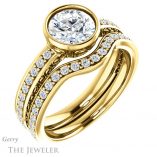 Round Cut Forever One Moissanite Engagement Ring #GTJ1067-round-fo-y 6 Round Cut Forever One Moissanite Engagement Ring #GTJ1067-round-fo-y