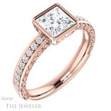 Princess Cut Forever One Moissanite Engagement Ring #GTJ1067-square-fo-r 4 Princess Cut Forever One Moissanite Engagement Ring #GTJ1067-square-fo-r