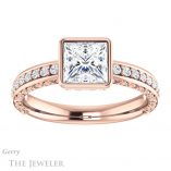 Princess Cut Forever One Moissanite Engagement Ring #GTJ1067-square-fo-r 1 Princess Cut Forever One Moissanite Engagement Ring #GTJ1067-square-fo-r