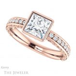 Princess Cut Forever One Moissanite Engagement Ring #GTJ1067-square-fo-r 5 Princess Cut Forever One Moissanite Engagement Ring #GTJ1067-square-fo-r