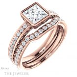 Princess Cut Forever One Moissanite Engagement Ring #GTJ1067-square-fo-r 6 Princess Cut Forever One Moissanite Engagement Ring #GTJ1067-square-fo-r