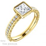 Princess Cut Forever One Moissanite Engagement Ring #GTJ1067-square-fo-y 4 Princess Cut Forever One Moissanite Engagement Ring #GTJ1067-square-fo-y