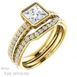 Princess Cut Forever One Moissanite Engagement Ring #GTJ1067-square-fo-y 6 Princess Cut Forever One Moissanite Engagement Ring #GTJ1067-square-fo-y