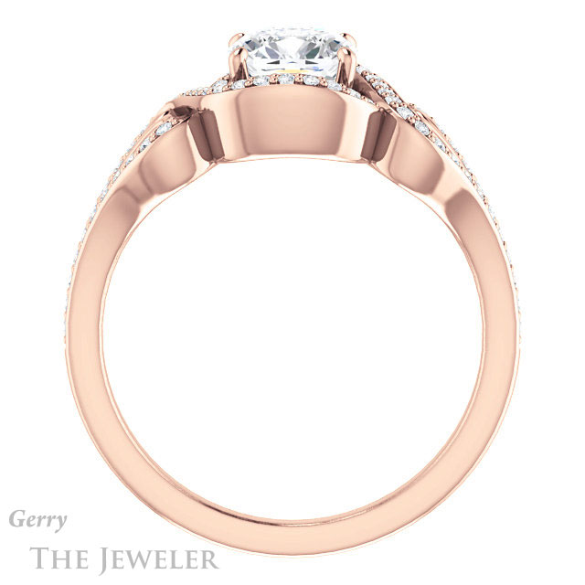 Cushion Cut Forever One Moissanite Engagement Ring #GTJ1069-cushion-fo-r