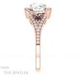 Cushion Cut Forever One Moissanite Engagement Ring #GTJ1069-cushion-fo-r