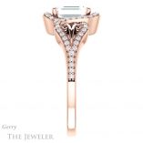 Emerald Cut Forever Brilliant Moissanite Engagement Ring #GTJ1069-emerald-fb-r
