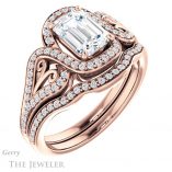 Emerald Cut Forever Brilliant Moissanite Engagement Ring #GTJ1069-emerald-fb-r