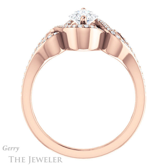Marquise Cut Forever Brilliant Moissanite Engagement Ring #GTJ1069-marquise-fb-r