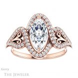 Marquise Cut Forever Brilliant Moissanite Engagement Ring #GTJ1069-marquise-fb-r