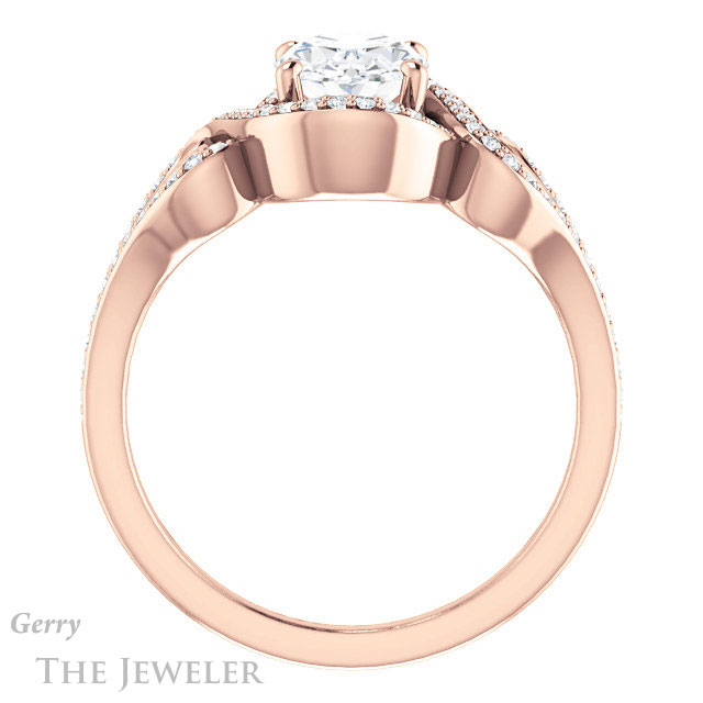 Oval Shaped Forever One Moissanite Engagement Ring #GTJ1069-oval-fo-r