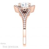 Oval Shaped Forever One Moissanite Engagement Ring #GTJ1069-oval-fo-r