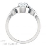 Oval Shaped Forever One Moissanite Engagement Ring #GTJ1069-oval-fo-w 2 Oval Shaped Forever One Moissanite Engagement Ring #GTJ1069-oval-fo-w