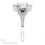 Oval Shaped Forever One Moissanite Engagement Ring #GTJ1069-oval-fo-w 3 Oval Shaped Forever One Moissanite Engagement Ring #GTJ1069-oval-fo-w