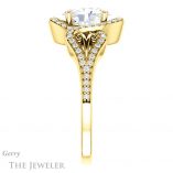 Oval Shaped Forever One Moissanite Engagement Ring #GTJ1069-oval-fo-y 3 Oval Shaped Forever One Moissanite Engagement Ring #GTJ1069-oval-fo-y