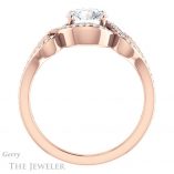 Round Cut Forever One Moissanite Engagement Ring #GTJ1069-round-fo-r