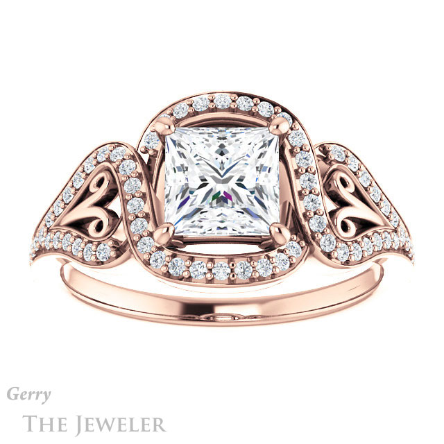 Princess Cut Forever One Moissanite Engagement Ring #GTJ1069-square-fo-r 1 Princess Cut Forever One Moissanite Engagement Ring #GTJ1069-square-fo-r